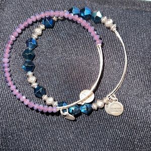 ❄️2 Alex and Ani bracelets, pink‎ and blue beaded